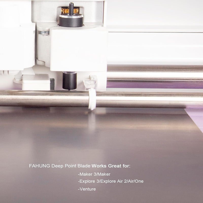 FAHUNG Deep Point Blade and Housing for Maker 3/Maker/Explore 3/Air 2/Air/One/Venture, Deep Cut Blade Cuts Thick Materials-Magnet, Chipboard/Thick Cardstock/Stiffened Felt/Foam/Cardboard - Image 2